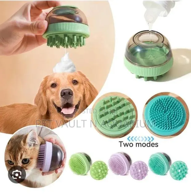 Silicon Brush With Shampoo Dispenser For Dogs/Cats · Photo 1