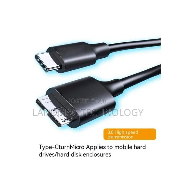 Tpye-C USB3.0 Micro B External Hard Drive Cable - 30 CM · Photo 1