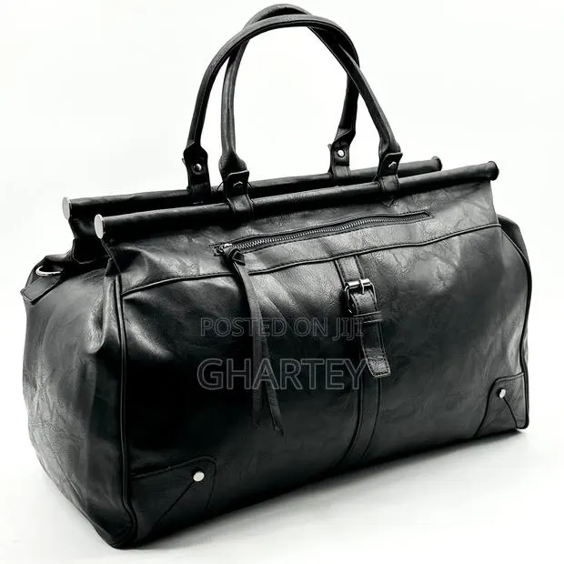 Leather Duffle Bag Black, Genuine Leather · Photo 1
