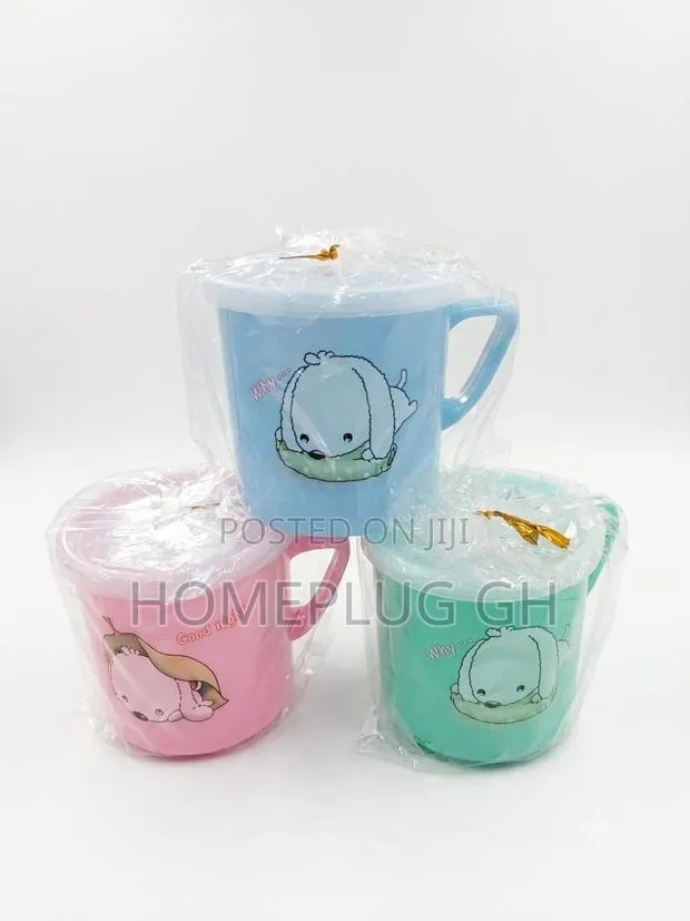 Plastic Mugs 3pcs - Cartoon Print · Photo 1