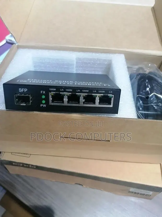 Fiber Ethernet 4PORT Switch Converter With 1SFP · Photo 1