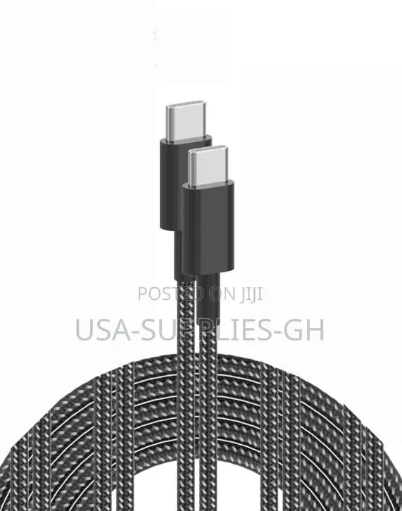 Plnhixt Usb C to Usb C Cable, 6ft 60w Nylon Braided From Usa · Photo 1