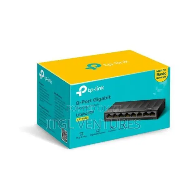 Tp-Link Ls1008g 8-Port Desktop/Wallmount Gigabit Switch · Photo 1