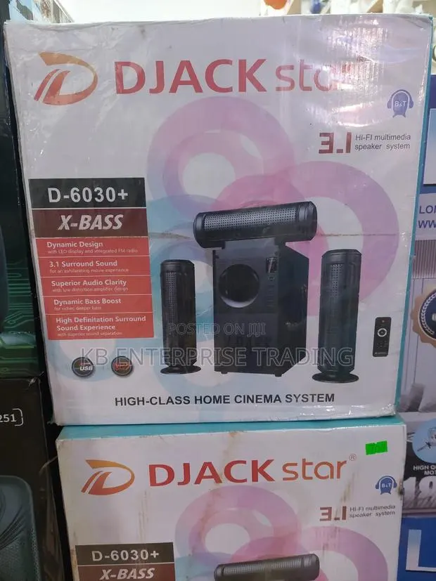 DJACK Star D-6030+ 3.1 X-Bass Cinema Speaker System withFMRadio Remote · Photo 1