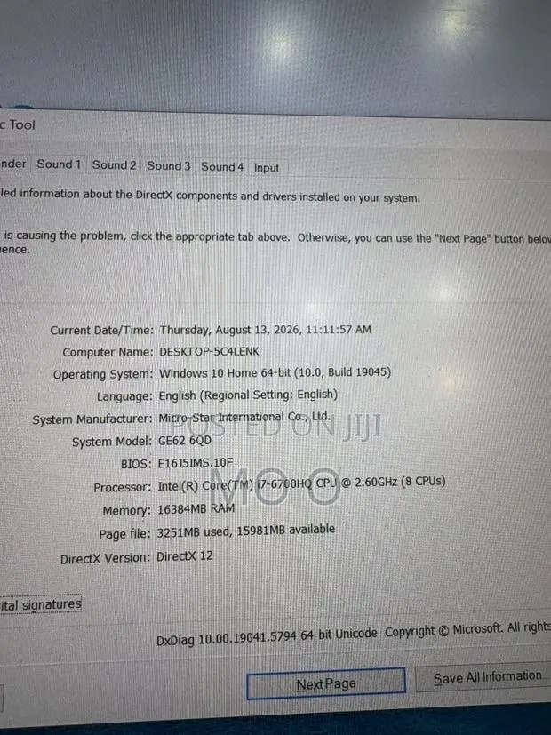 Laptop MSI GE620DX 16GB Intel Core i7 HDD+SSD 128GB · Photo 1