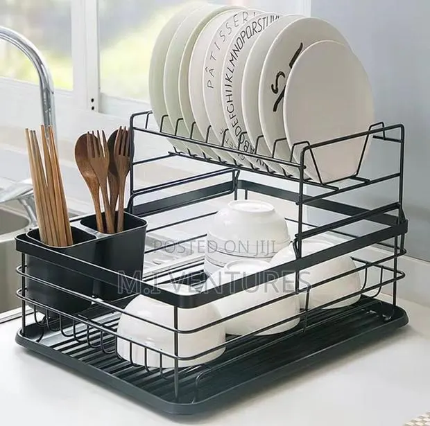 2 Tier Metal Dish Rack · Photo 1