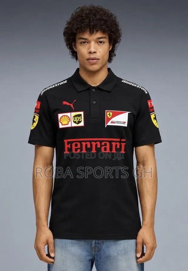 2026 Scuderia Ferrari F1 Black Polo · Photo 1