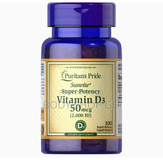 Puritan's Pride Vitamin D3 2000 IU-100 Softgels · Photo 1