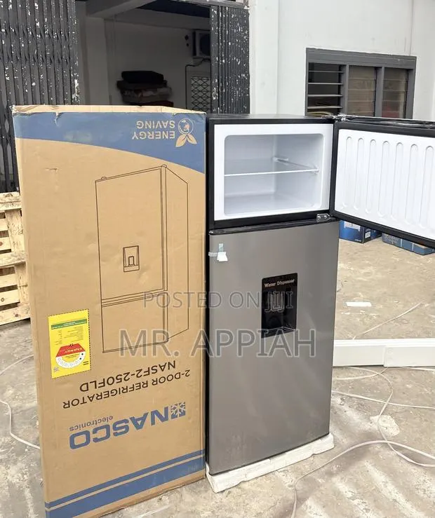 Quality Refrigerator Nasco 210L 2 Door Fridge(Silver). · Photo 1