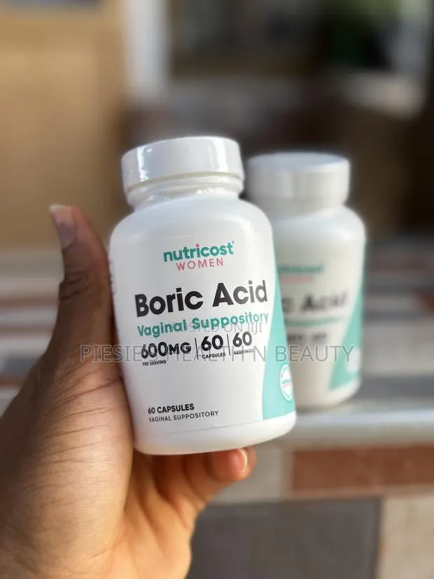 Nutricost Boric Acid 600mg Vaginal Suppository, 60 Capsules · Photo 1