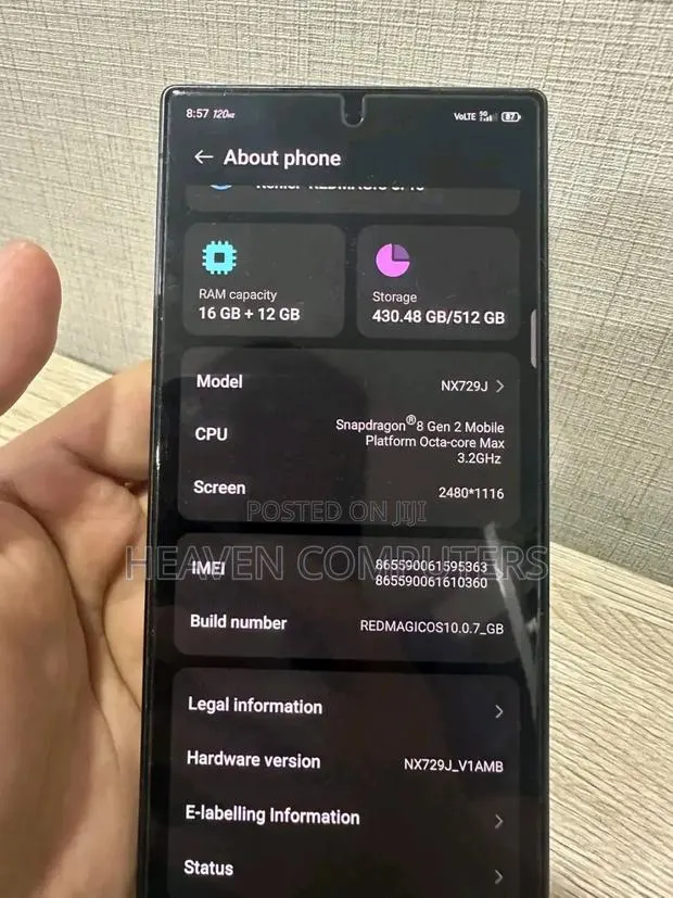 ZTE nubia RedMagic 8 Pro 512 GB Black · Photo 1