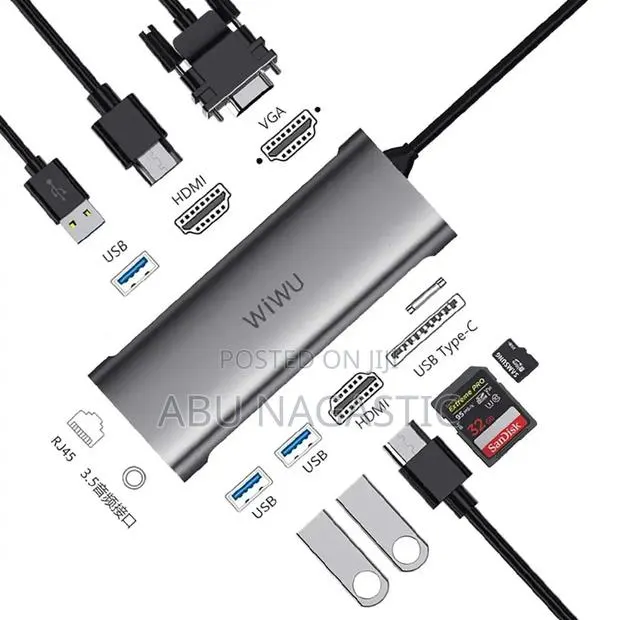 Wiwu USB Hub 3.0 Adapter Dual Type C Hub · Photo 1