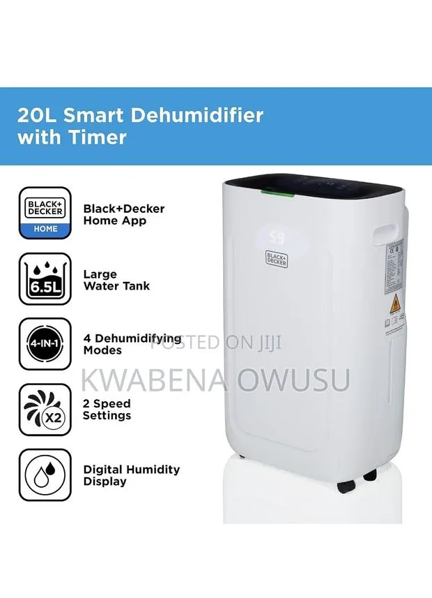 Black Decker 20 Liter Dehumidifier · Photo 1