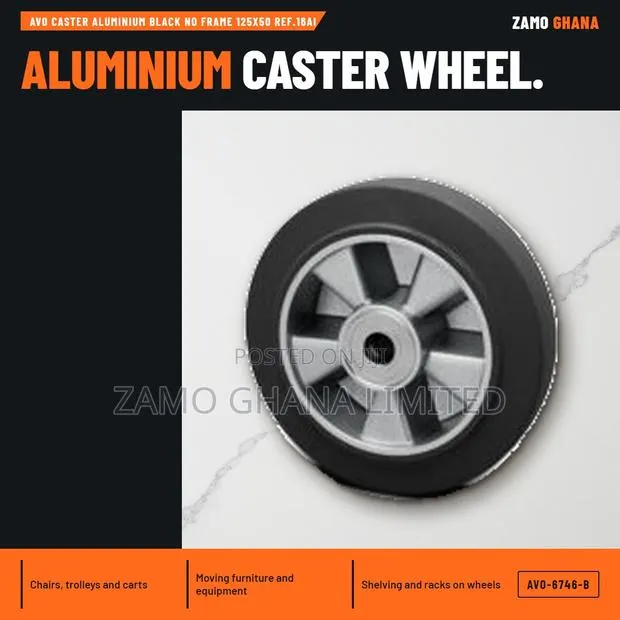 Avo Caster Aluminium Black No Frame 125X50 Ref.16Ai - AVO-6746-B · Photo 1