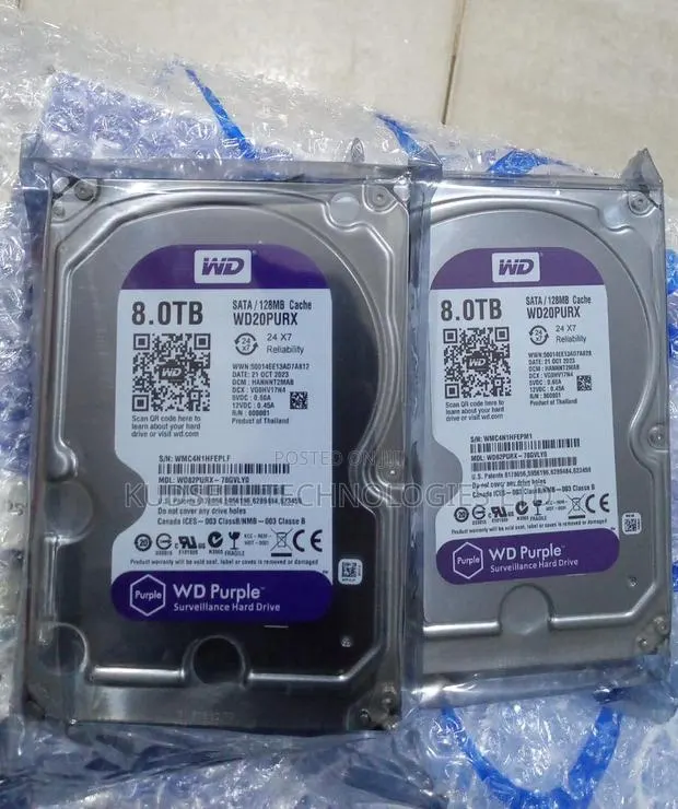 WD Purple 8TB Surveillance Hard Disk Drive · Photo 1