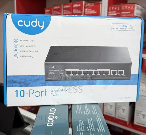Cudy 8 Port Gigabit Poe Switch 120 Watts Poe Gs1010pe 10/100/1000mbps · Photo 1