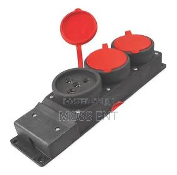 Rubber Three Phase Triple Sockets - Sgs3509 · Photo 1