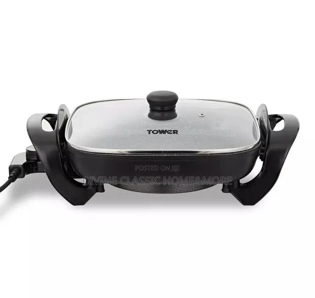 Tower Multifunctional Electric Fry Pan With Glass Lid (1500w)