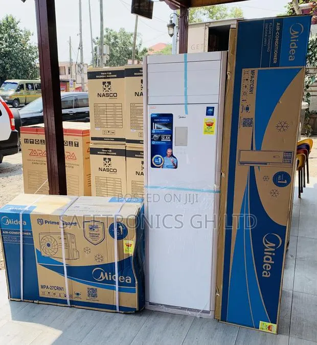 Order Anti Rust ] Floor Standing Midea 3.0 Horsepower White AC · Photo 1