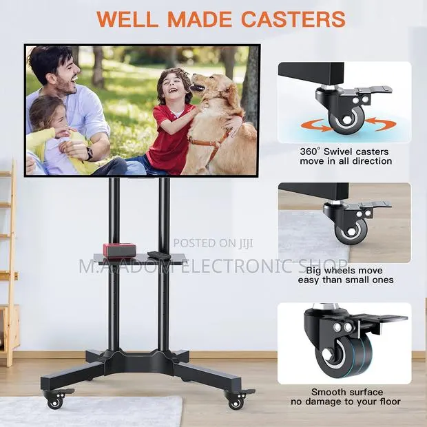 Tv Stand With Wheels for Easy Mobility · Photo 1
