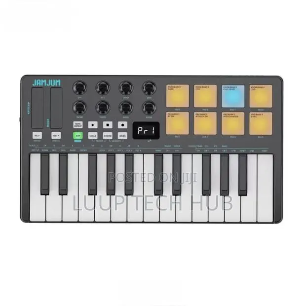 Professional Midi Keyboard 25 Keys With Drum Pad and Play/Pause/Record · Photo 1