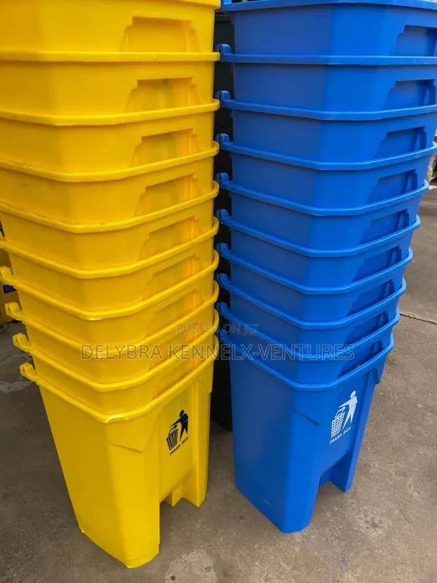 50l Yellow Pedal Bin · Photo 1