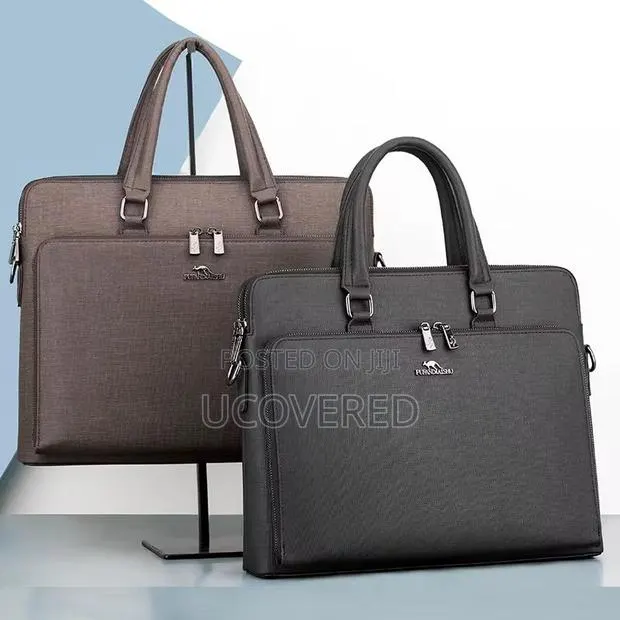 Leather Laptop Briefcase for Men, Waterproof Travel Bag · Photo 1