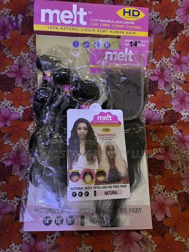 Virgin Remy Human Hair Melt Natural Body 3pcs · Photo 1