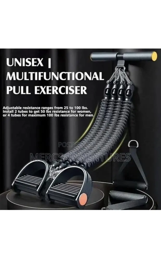 Upgraded Multifunction Foot Pedal Resistance Band With Handle, Black · Photo 1