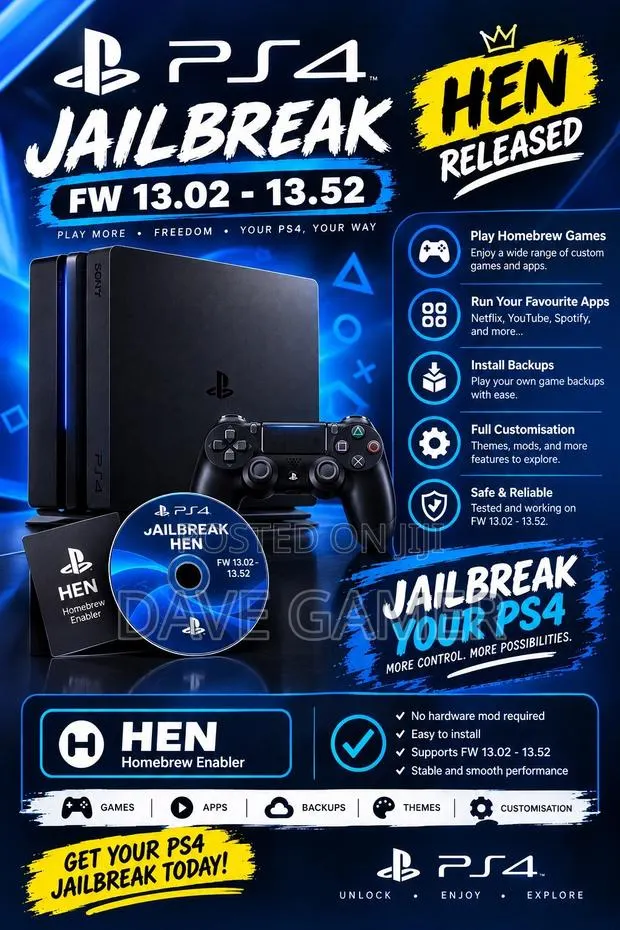 Ps4 Jailbreak Available (Fw -13.02 - 13.52) · Photo 1