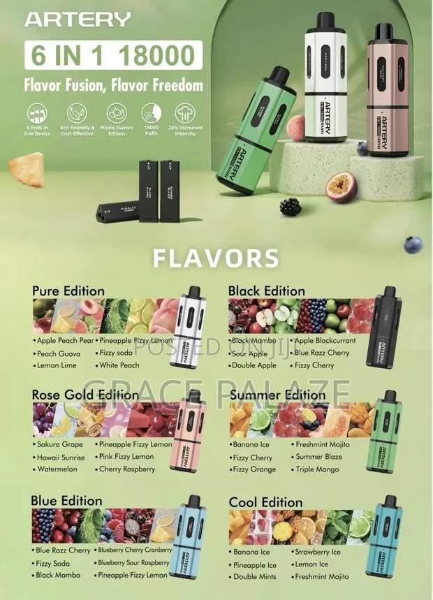 Artery 6 Flavo in One, Big Puff Refillable Vape · Photo 1