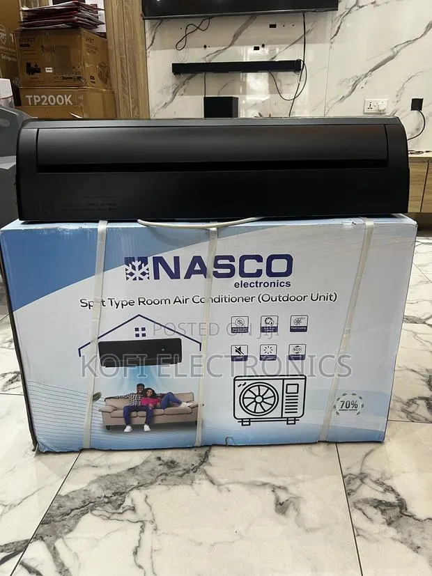 Sleek Nasco Black 1.5HP Split Air Conditioner Prime AC · Photo 1