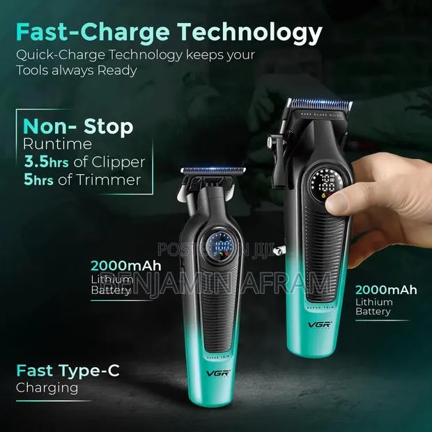 Rechargeable VGR Combo Hair Clippers v-196 996 · Photo 1