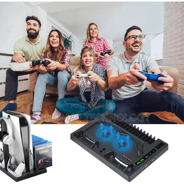 Ps5 Console Cooling Vertical Stand With Dual Controller Ports · Photo 4