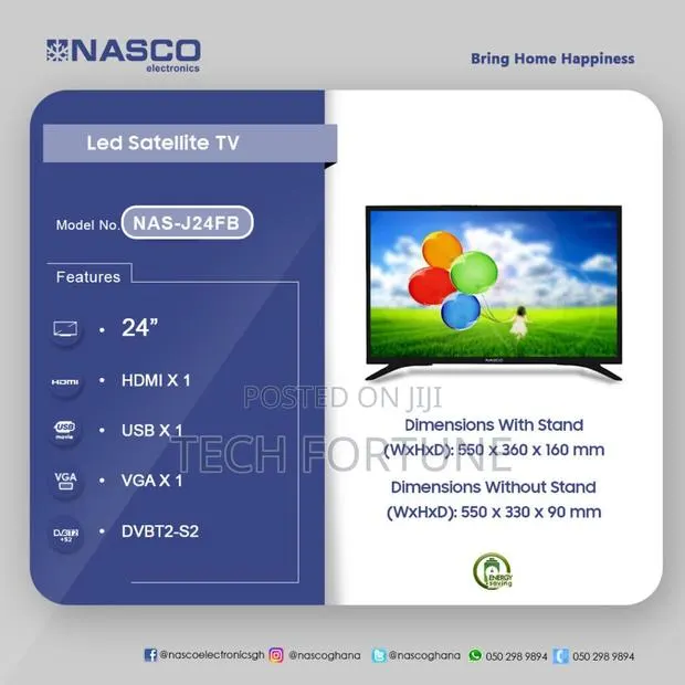 NASCO 24" LED FHD Digital Satellite Television · Photo 1