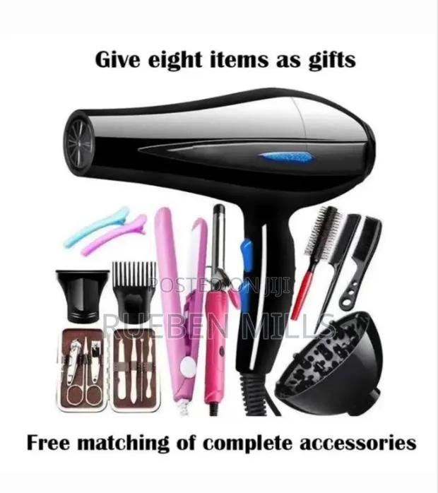 Twelve In One 12 In 1 Ionic Hair Dryer With Complete Accessories. · Photo 1