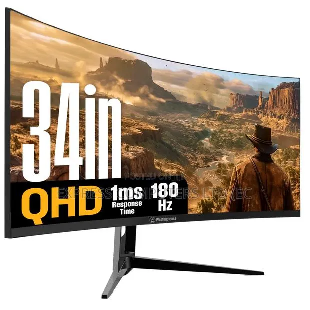 34 Curved Ultrawide Qhd Gaming Monitor, 180hz Refresh Rate Game Plus · Photo 1