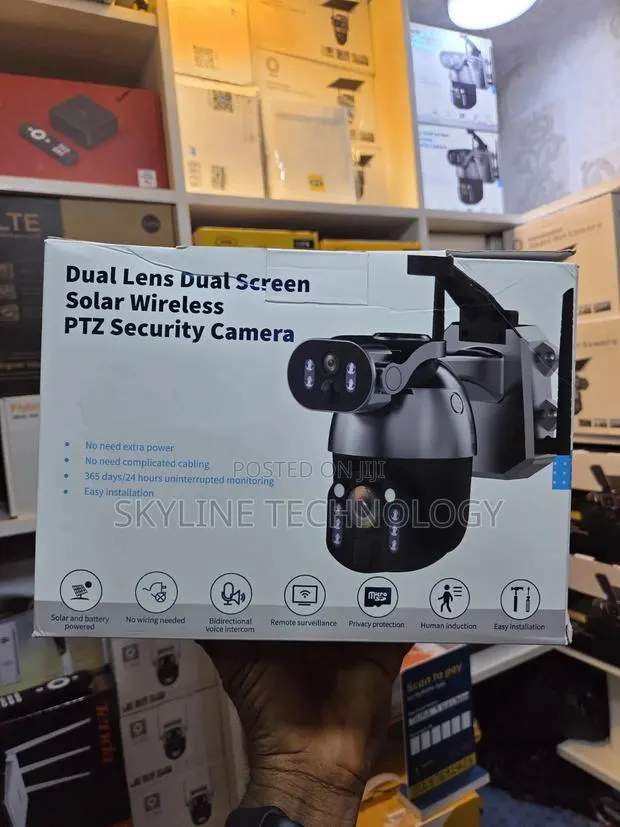 4g Dual Lens Dual Screen Solar High Quality Security Camera · Photo 1