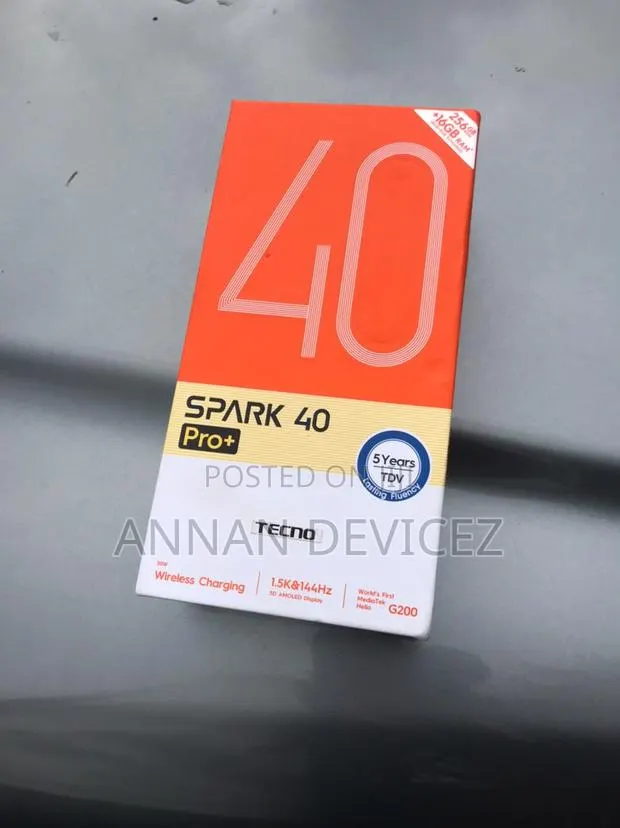 New Tecno Spark 40 Pro+ 256 GB Black · Photo 1