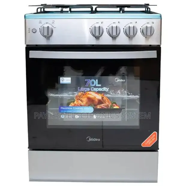 Midea 4 Burner 60x60cm Gas Cooker With Grill (24tmg4g081-S) · Photo 1