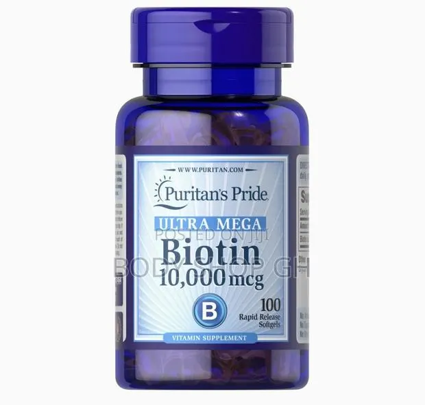 Puritan's Pride Biotin 10000 MCG -Skin,Hair Nail-100 PCS · Photo 1