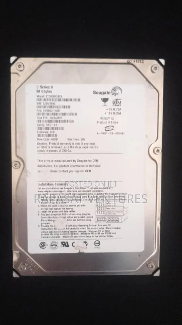Seagate 80gb Ide Hard Drive · Photo 1