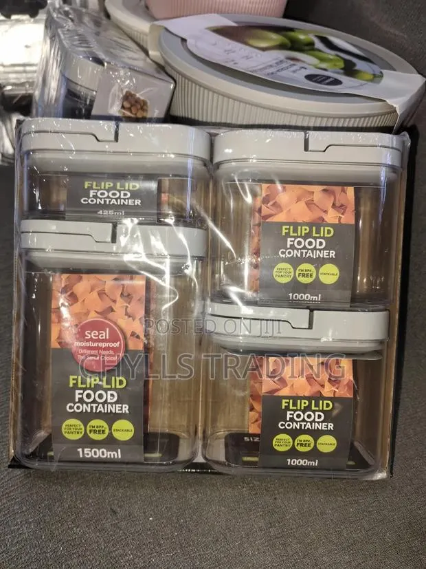 Flip Lid Food Container Set – 4 Pieces · Photo 1