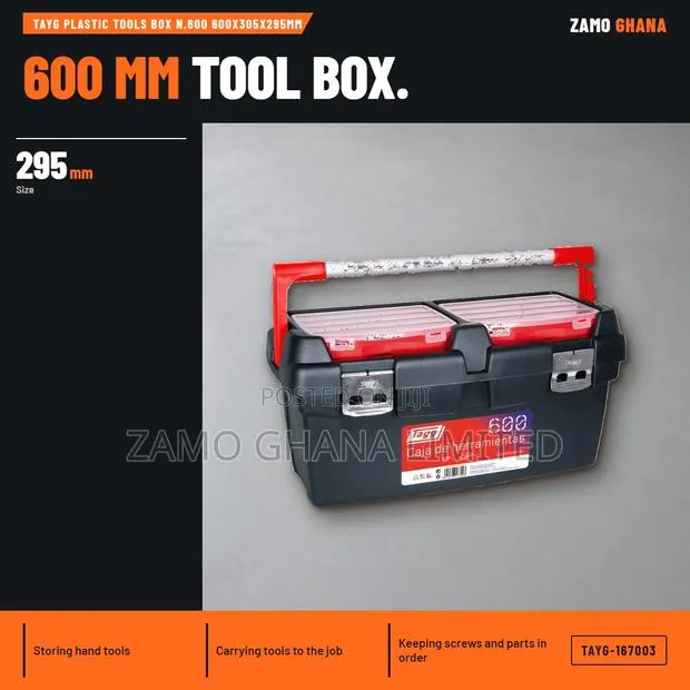 Tayg Plastic Tools Box N.600 600X305X295Mm - TAYG-167003 · Photo 1