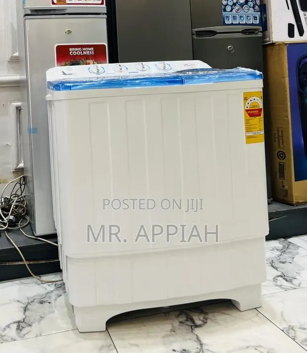 Sleek Zara 13kg Twin Tub Washing Machine With Transparent Lid(White). · Photo 1