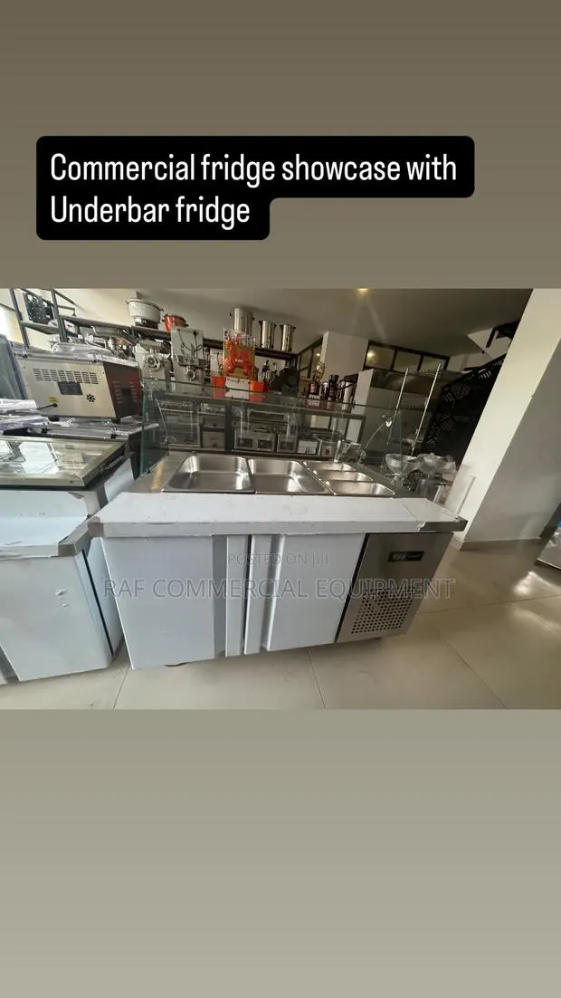 Commercial Salad Bar Fridge Showcase With Underbar Fridge · Photo 1