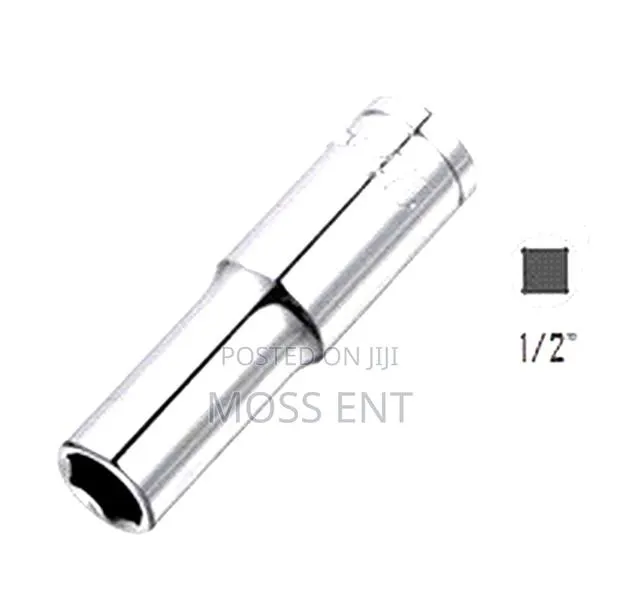 17mm 1/2 Inch Black Drive Socket Long Deep - Abds40017-St003 · Photo 1