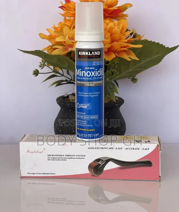 Kirkland Minoxidil Foam + Derma Roller for Beard and Hair · Photo 1
