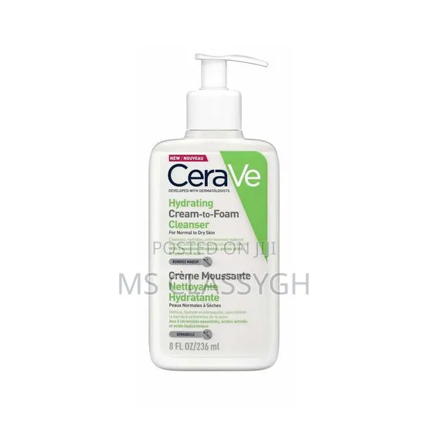 Cerave E Hydrating Cream-to-Foam Cleanser for Normal to Dry Skin 236ml · Photo 1