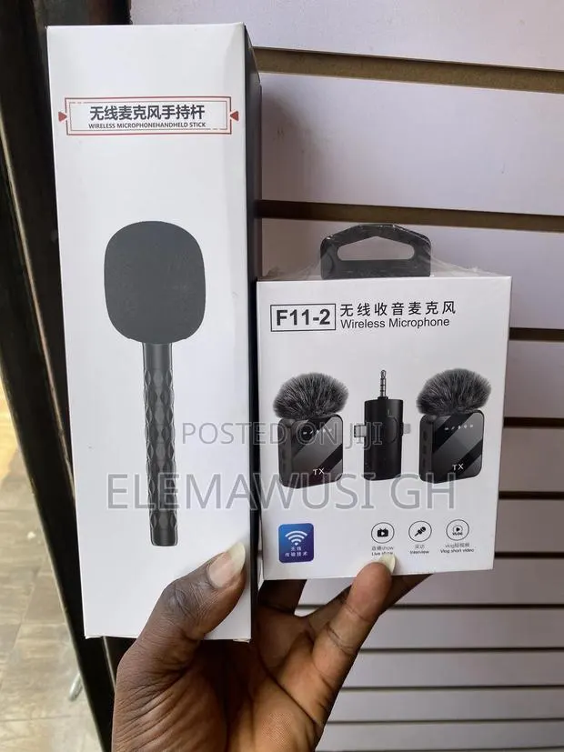 3in1 Handheld Microphone Kit 2 Mics and Lapel Holder for Phone Camera · Photo 1